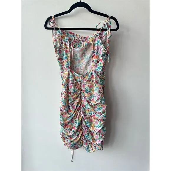 For Love & Lemons Leah Floral Mini Dress Women's Size S Party 499 - Picture 5 of 6